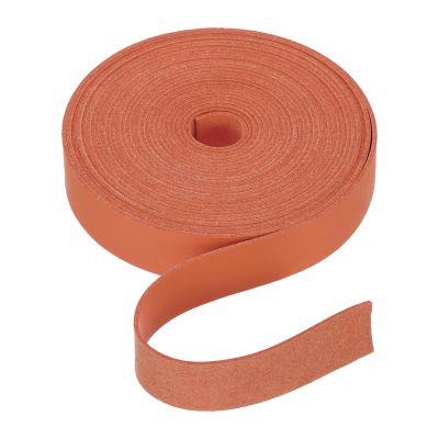 Rebower Flat Leather Cord,197 Inch 20mm Leather String PU Faux Leather Strips Strap,[for Jewelry Making DIY Craft Projects Belts Keychains Accessories]-5m/Orange