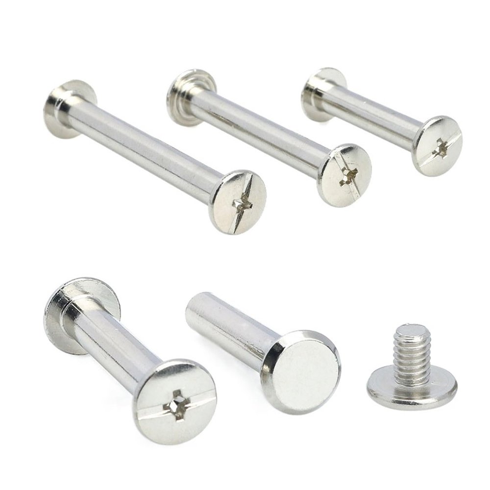 JYABSLNAJ Leather Rivets 5pcs 304 Stainless Steel Bag Belt Photo Scrapbook Album Book Post Binding Screw Screw Nail Rivet Bolt(M5 5x24mm)