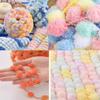 4 Pack/400g Pom Pom Ball Yarn Soft Plush Chenille Yarn for Crochet Knitting Blanket Scarf Pet Nest 175 Yards (Pink Green) view 2