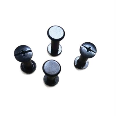 JYABSLNAJ Leather Rivets 20pcs M5 Length 4mm to 60mm Metal Nails Studs Snap Rivets for Photo Album Butt Account Book Screw(Black,M5 30mm)