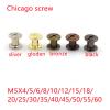 JYABSLNAJ Leather Rivets 20pcs M5 Length 4mm to 60mm Metal Nails Studs Snap Rivets for Photo Album Butt Account Book Screw(Black,M5 12mm) view 2