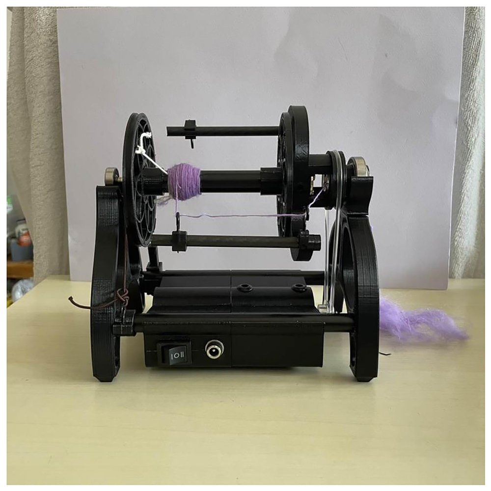 HZFAIGLL Electric Spinning Wheel, Dog Hair Wool Spinning Thread, Stepless Speed Regulation, Forward and Reverse Switching, Household Mini Yarn Winding Machine