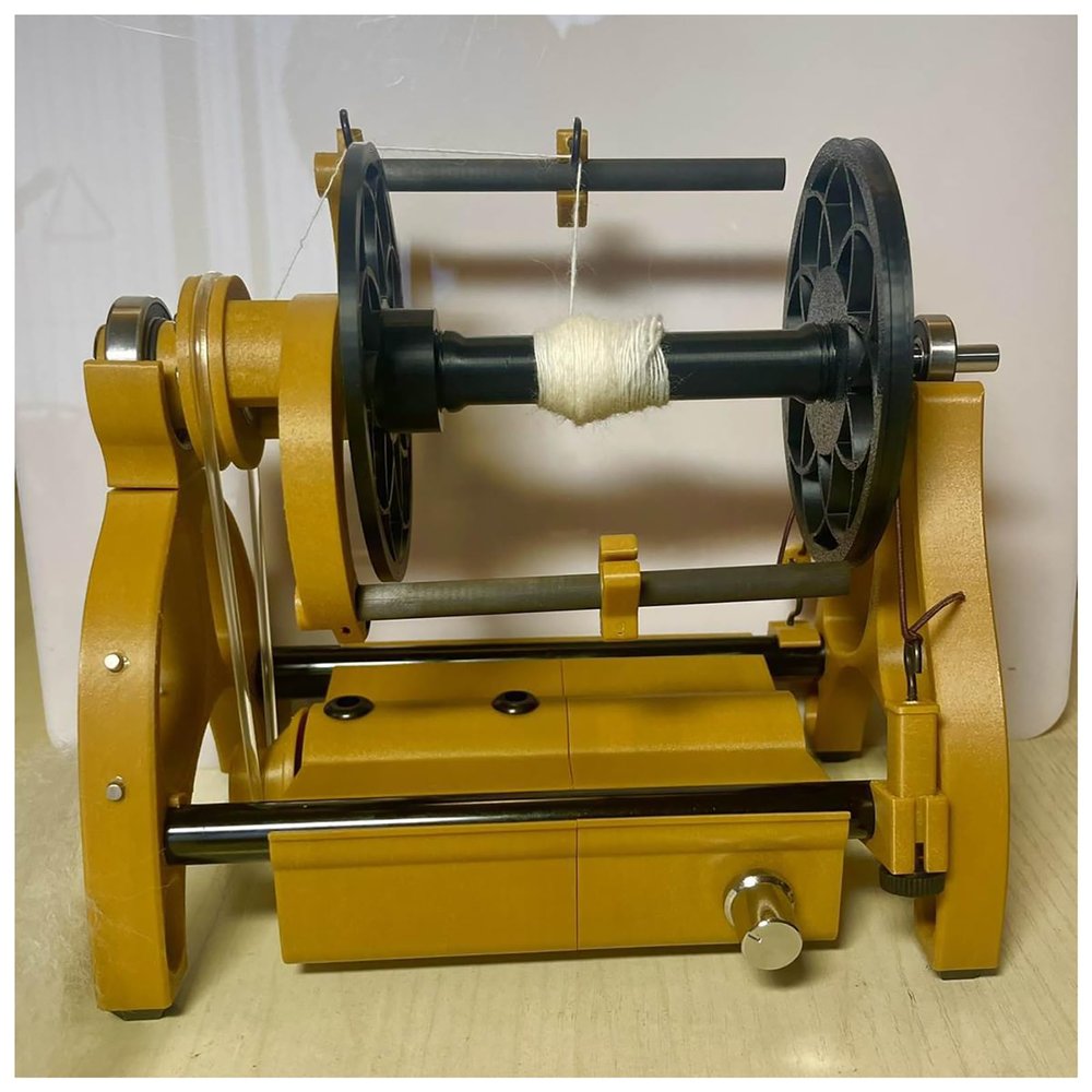 HZFAIGLL Electric Spinning Wheel, Dog Hair Wool Spinning Thread, Stepless Speed Regulation, Forward and Reverse Switching, Household Mini Yarn Winding Machine