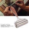 Leather Roller, High Hardness Wear Resistant Leather Press Edge Roller, Wooden Handle Leather Rolling Craft Roller, Leather Craft Platen Tools, Leather Edge Creaser view 2