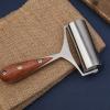 Leather Roller, High Hardness Wear Resistant Leather Press Edge Roller, Wooden Handle Leather Rolling Craft Roller, Leather Craft Platen Tools, Leather Edge Creaser view 3