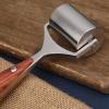 Leather Roller, High Hardness Wear Resistant Leather Press Edge Roller, Wooden Handle Leather Rolling Craft Roller, Leather Craft Platen Tools, Leather Edge Creaser view 4