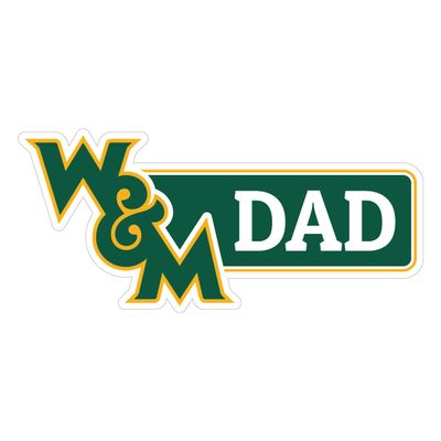 William and Mary Proud Dad Decorative Decal Officially Licensed Collegiate Product 3-Inches Wide