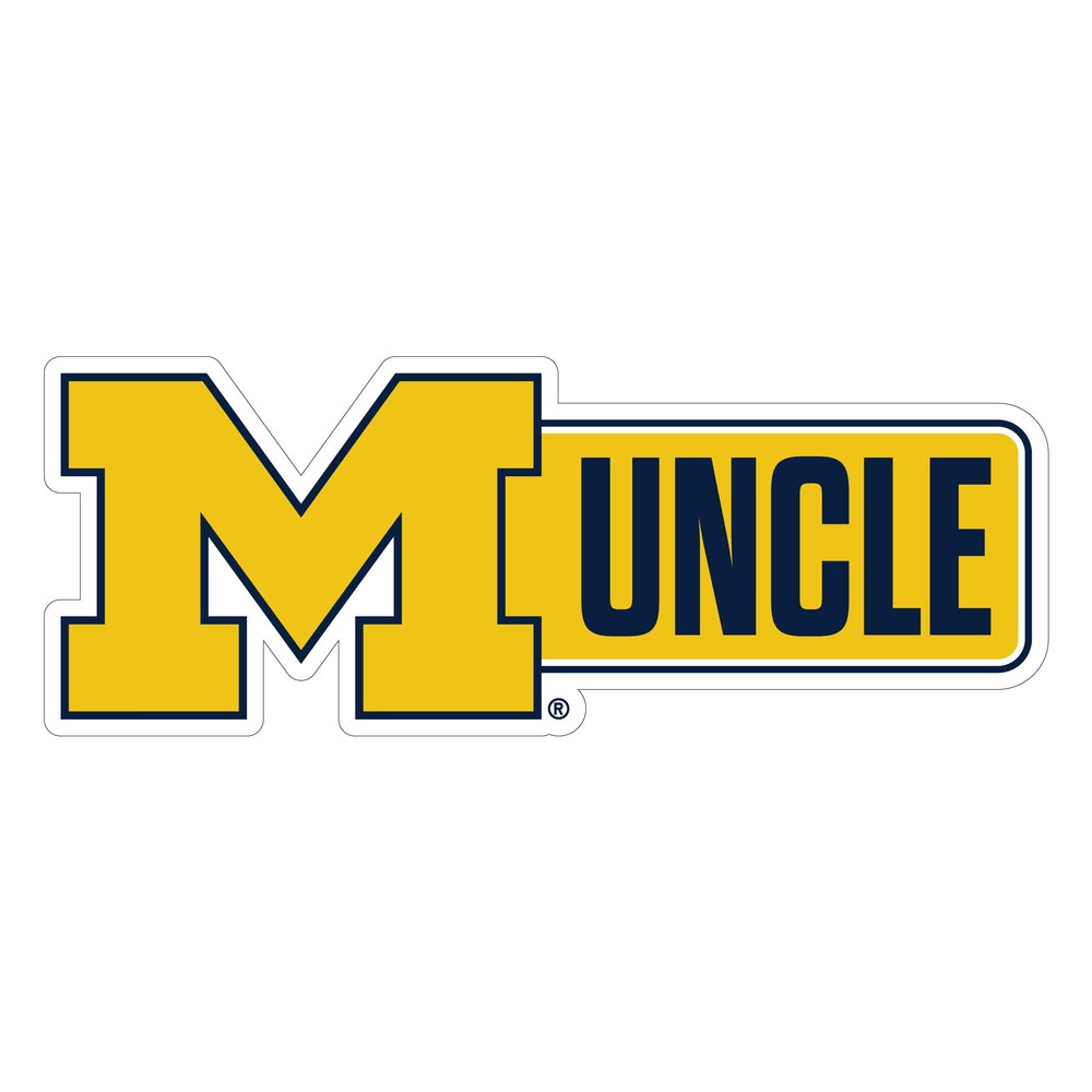 Michigan Wolverines Proud Uncle Decorative Decal Officially Licensed Collegiate Product 3-Inches Wide