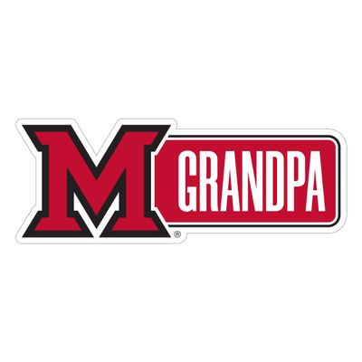 Miami University of Ohio Proud Grandpa Decorative Decal Officially Licensed Collegiate Product 4-Inches Wide