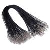 PLAFOPE 100pcs 2.0mm Black Waxed Necklace Cord Bulk Stretchable Bead Chain for Jewelry Making view 1