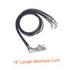 PLAFOPE 100pcs 2.0mm Black Waxed Necklace Cord Bulk Stretchable Bead Chain for Jewelry Making view 3