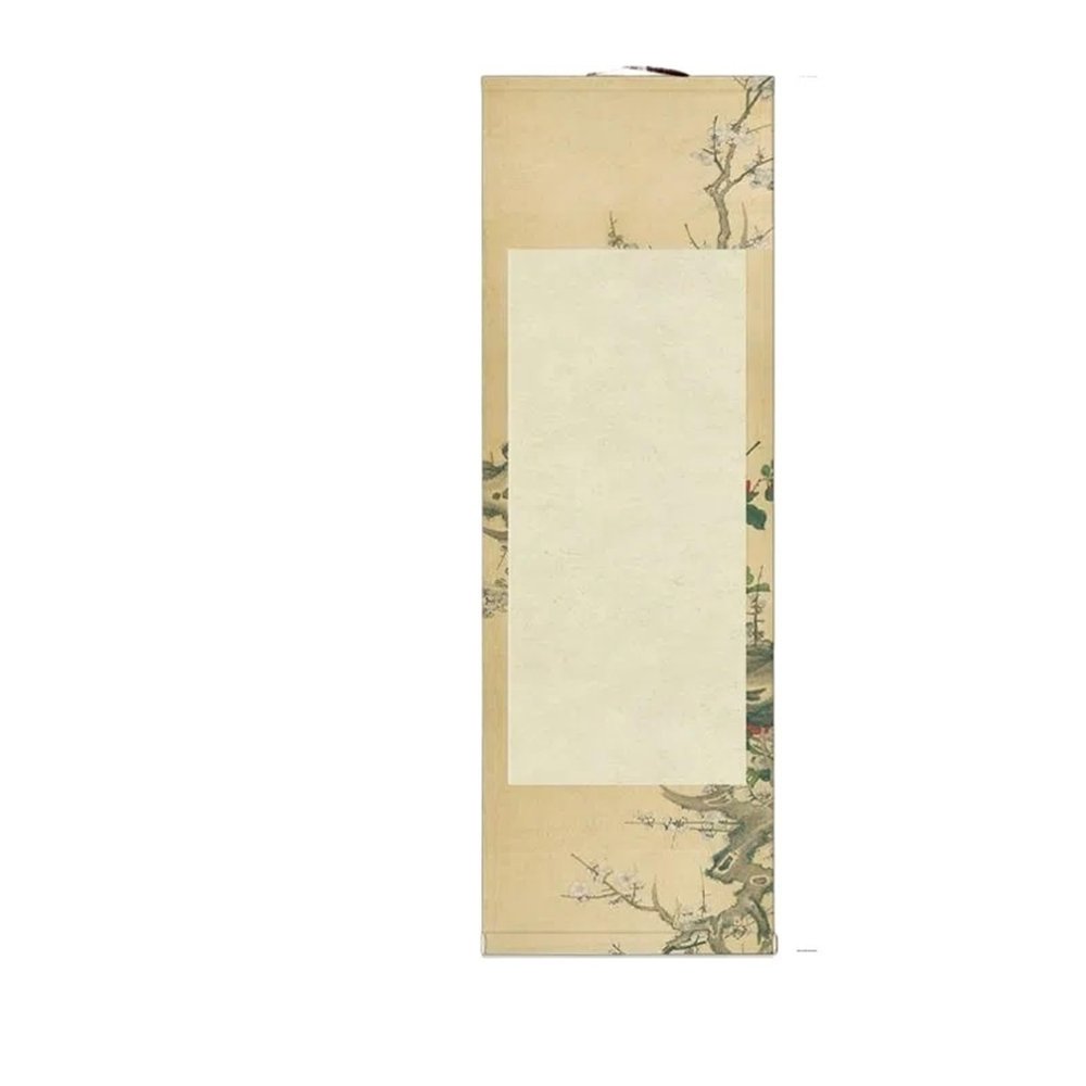 Raw Xuan Paper 91x34cm Blank Xuan Paper Hanging Scroll Batik Half Ripe Rice Paper Scroll Xuan Paper Rice Paper(A2)