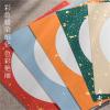 Raw Xuan Paper 10pcs Wax-Dyed Retro Thick Cardboard Rice Paper, Half-Cooked Traditional Chinese Painting, Fan Rice Paper, Calligraphy Work Paper Rice Paper(Green) view 3