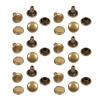 100 Pack 8 X 8mm Iron Double Cap Rivets for DIY Leather Crafts, Repairs and Decorations (Bronze) view 4