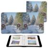 Christmas Snow Road Photo Album Large Picture Albums Photo Book Scrapbook Leather Cover for 4x6 6x8 Photos Wedding Family Photo Album for Memories Vacation Anniversary Travel view 2