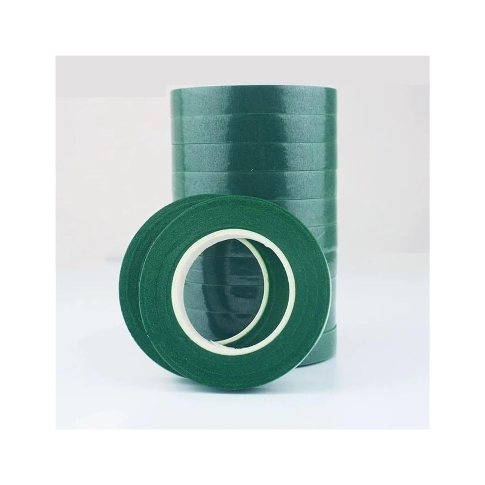 LZYXFP Pretty Self-Adhesive Floral Paper Tapes Bouquet Stem Green Floriculture Tape Stamen Wrapping Florist DIY Artificial Flower Supplies Exquisite(Deep Green,1pc)