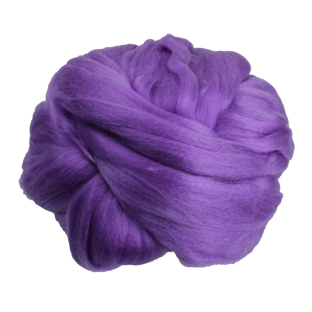 pson 3.53oz/100g Chunky Polyester Yarn, Light Purple Soft Roving Yarn, Merino Style Bulky Yarn for Hand Knitting, Crocheting, DIY Projects