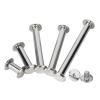 JYABSLNAJ Leather Rivets 5Pcs M5 Butt Lock Rivet Screw 304 Stainless Steel Flat Head Rivet Book to Lock Cross Screw Album Butt Screw Nut Set-M5(10MM) view 1