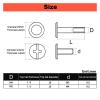 JYABSLNAJ Leather Rivets 5Pcs M5 Butt Lock Rivet Screw 304 Stainless Steel Flat Head Rivet Book to Lock Cross Screw Album Butt Screw Nut Set-M5(10MM) view 3
