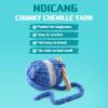 4 Pack Chunky Yarn for Hand Knitting - Chunky Chenille Blanket Yarn for Crocheting - Jumbo Fluffy Yarn for Crochet - Super Bulky Yarn 25 yds 7.7 oz Each Skein (Orange Red) view 2