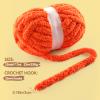 4 Pack Chunky Yarn for Hand Knitting - Chunky Chenille Blanket Yarn for Crocheting - Jumbo Fluffy Yarn for Crochet - Super Bulky Yarn 25 yds 7.7 oz Each Skein (Orange Red) view 3