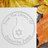Custom Made Personalized Library Embossing Seal - 1-5/8 Size Hybrid Solace-Giving Vase Design - Ideal Custom Made Home Library Embossed Stamp for Bar/Bat Mitzvah Students and Book Lovers - Gift Idea view 4
