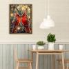 QACEYID Cute Cardinal Diamond Painting Kits for Adults, Merry Chrismas 5D DIY Diamond Art Kits Full Drill Diamond for Gift Wall Decor Gem Arts New Year and Valentine's Day Gifts 12x16inch view 2