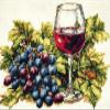 Bcdfgybcaxn Fruit Grapes 11CT Cross Stitch Kits,Red Wine Glass,Pre Printed Counted Cross Stitch Embroidery Needlepoint Needlework Patterns Kits for Beginners Adults,16X20in view 1