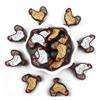 16Pcs Chicken Silicone Focal Beads, Cute Animal Silicone Bead, Loose Spacer Beads, Animal Shaped Printed Rubber Bead, for Adults Jewelry Making DIY Keychains Pens Bracelets Crafts view 1