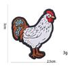 16Pcs Chicken Silicone Focal Beads, Cute Animal Silicone Bead, Loose Spacer Beads, Animal Shaped Printed Rubber Bead, for Adults Jewelry Making DIY Keychains Pens Bracelets Crafts view 2