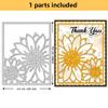 BENECREAT Sunflower Metal Cutting Die for Scrapbooking, Sunflower Die Cuts for Card Making, Background Frame Embossing Die Cuts for Scrapbooking Photo Album Stamp Decor view 2