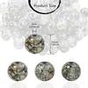 100Pcs 10mm Crackle Glass Beads for Jewelry Making - Round Spacer Crystal Beads Bulk, DIY Craft Supplies for Necklace Bracelet Earrings (Gray Black) view 3