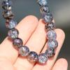 100Pcs 10mm Crackle Glass Beads for Jewelry Making - Round Spacer Crystal Beads Bulk, DIY Craft Supplies for Necklace Bracelet Earrings (Gray Black) view 4