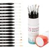 HBJWOV 15Pcs Miniature Detail Paint Brushes Set Multiple Models with Triangular Handle Nylon Hair Acrylic Painting Thin Hook Line Brush view 4