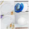 IWOWHERO 2pcs Silicone Epoxy Resin Molds for Handicraft Home Decoration Drip Resin Mixing Palette and Easy to Demold for Projects view 3