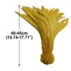 Gumney 100PCS Rooster Tail Feathers, 15.74-17.71 Inch Natural Feathers for Wedding Holiday Themed Party Hats Costume Decoration DIY Crafts, Gold Yellow view 2