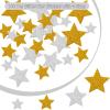 100PCS Gold Stars Foam Stickers, Silver and Gold Foam Stars, Glitter Foaming Star for Scrapbook, Decorative Star Adhesive for Craft Scrapbook and Card Greeting (4 Size view 3