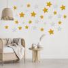 100PCS Gold Stars Foam Stickers, Silver and Gold Foam Stars, Glitter Foaming Star for Scrapbook, Decorative Star Adhesive for Craft Scrapbook and Card Greeting (4 Size view 4
