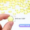 PATIKIL 1.1LB Flat Marbles, 15mm (0.59") Mini Acrylic Gems for Vases Filler Glass Beads Fish Tank Table Scatter Home Decor DIY Crafts, Yellow view 2