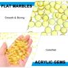 PATIKIL 1.1LB Flat Marbles, 15mm (0.59") Mini Acrylic Gems for Vases Filler Glass Beads Fish Tank Table Scatter Home Decor DIY Crafts, Yellow view 3