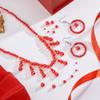 PH PandaHall 1113Pcs 6 Sizes Red Pearl Beads Red Imitation Pearl Round Pearls Beads 3~8mm Resin Pearl for Christmas Tree Decoration Wedding Party Necklaces Earrings Jewelry view 2