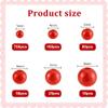 PH PandaHall 1113Pcs 6 Sizes Red Pearl Beads Red Imitation Pearl Round Pearls Beads 3~8mm Resin Pearl for Christmas Tree Decoration Wedding Party Necklaces Earrings Jewelry view 4
