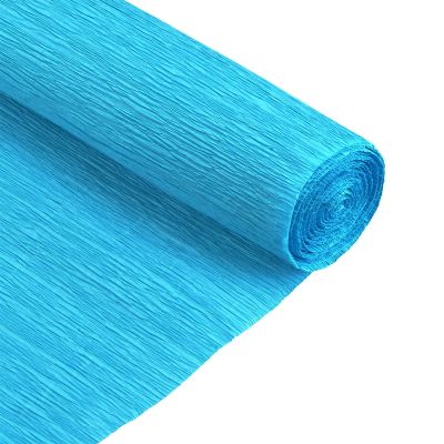 MECCANIXITY Crepe Paper Rolls 8 ft Long 20 Inch Wide for Various Large Hanging Party Backdrop DIY Decoration, DIY Supplies, Sky Blue Pack of 2