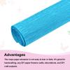 MECCANIXITY Crepe Paper Rolls 8 ft Long 20 Inch Wide for Various Large Hanging Party Backdrop DIY Decoration, DIY Supplies, Sky Blue Pack of 2 view 3