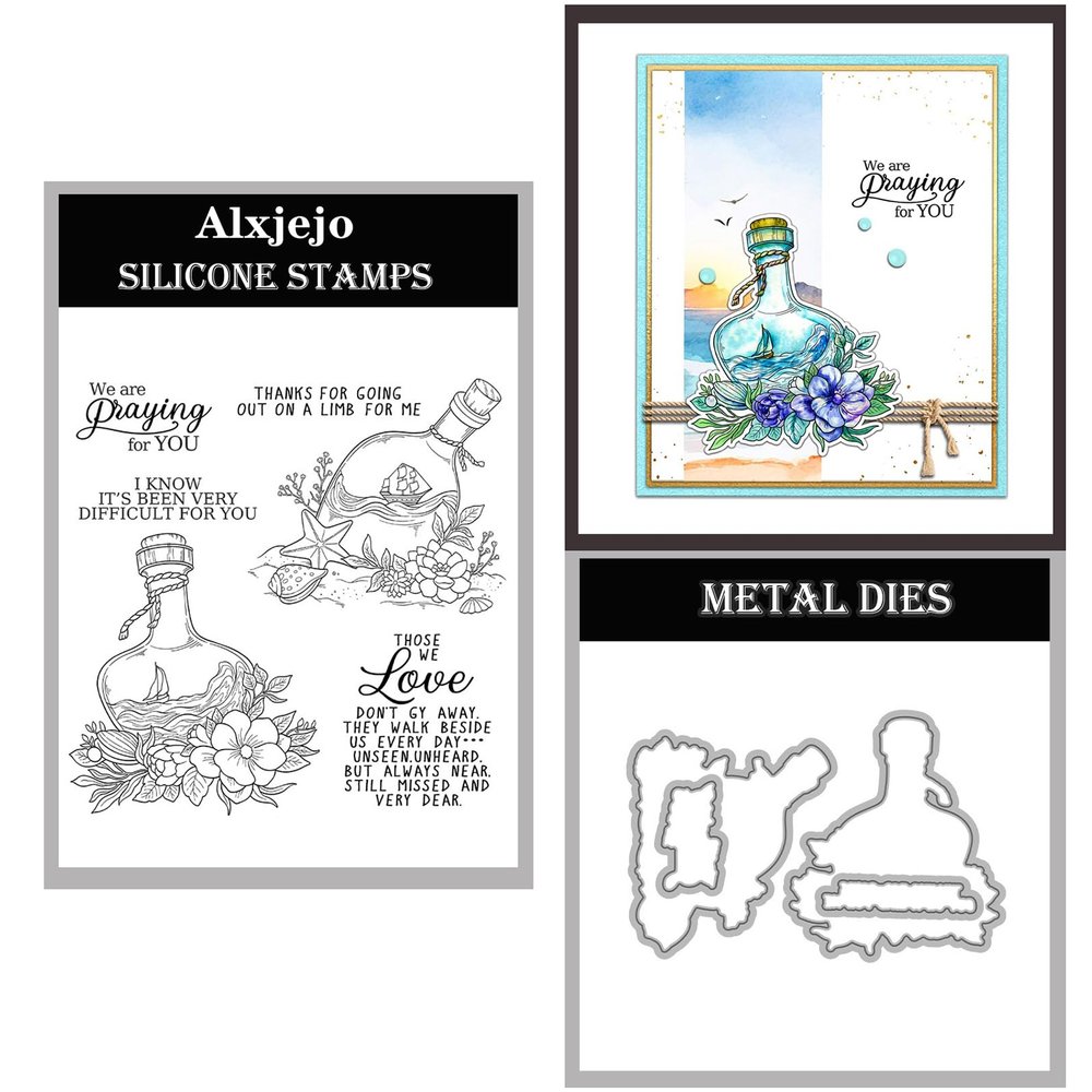 Alxjejo 2025-2026 Stamps and die cuts for Card Making,Metal Dies&Silicone Makeing for DIY Card Birthdays,Valentine's Day Christmas Stamps and Dies for Card Making,Thanksgiving