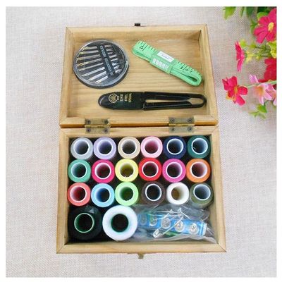 MVUYO FMURY All-Wood Needle Line Box Retro Home Needle Line Set Sewing Sewing Line Portable Needle Wire Package