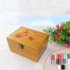 MVUYO FMURY All-Wood Needle Line Box Retro Home Needle Line Set Sewing Sewing Line Portable Needle Wire Package view 4
