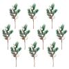 10 PCS 8 in Artificial Christmas Floral Picks, Berry Stem Pine Branch, Pine Branches with Pinecones Holly Leaves for Vase Floral Arrangement Crafts Holiday Christmas Wreath Decor view 1