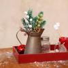 10 PCS 8 in Artificial Christmas Floral Picks, Berry Stem Pine Branch, Pine Branches with Pinecones Holly Leaves for Vase Floral Arrangement Crafts Holiday Christmas Wreath Decor view 3