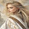 Walluminati Cross Stitch Stamped Kit for Adults, Beautiful Woman DIY Embroidery Starter Patterns Craft Kit Needlepoint for Beginner | 11CT, 3 Strands 16x20inch view 1